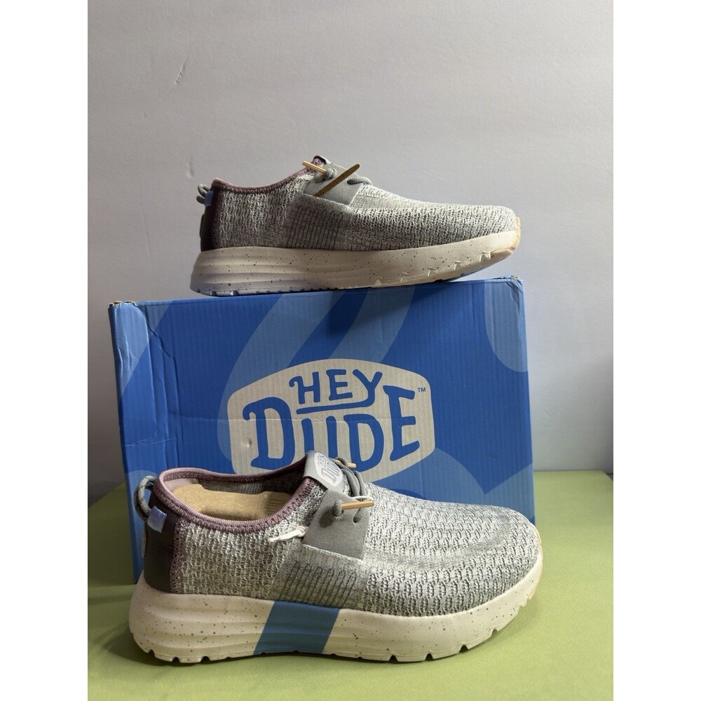Hey Dude Sirocco Mens Sport Strip Gray Sneakers Shoes Size 7 New In Box